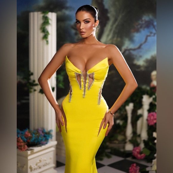 Yellow Goddess Gown - Picture 2 of 4